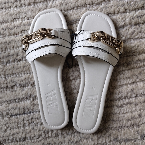 NEW Zara Horsebit Sandal Flip-flops Size 6  Size 36 - Picture 3 of 4